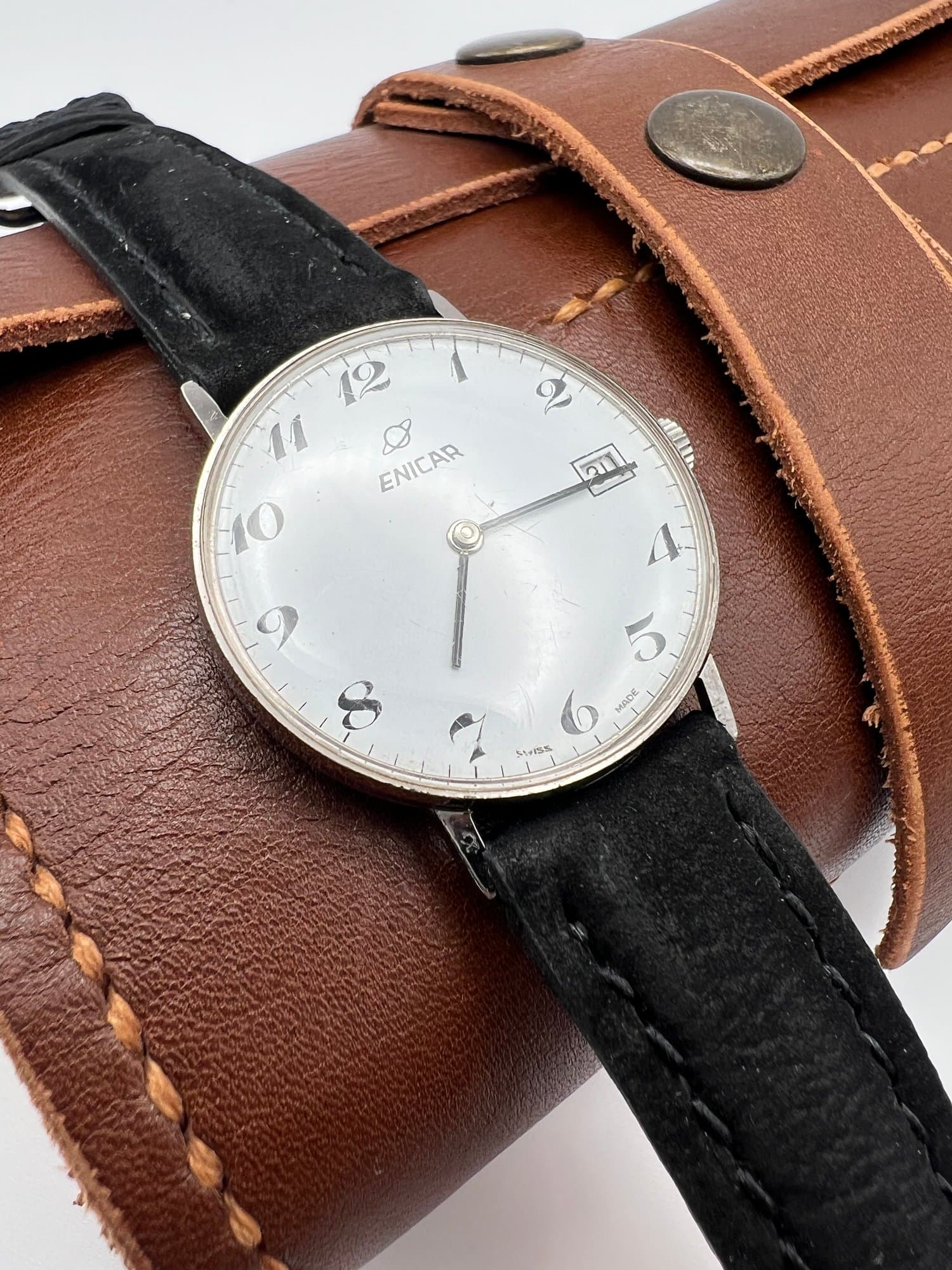 Enicar Dress Watch with Date, Vintage