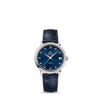 Omega De Ville 424.13.33.20.53.001 · blue, diamonds